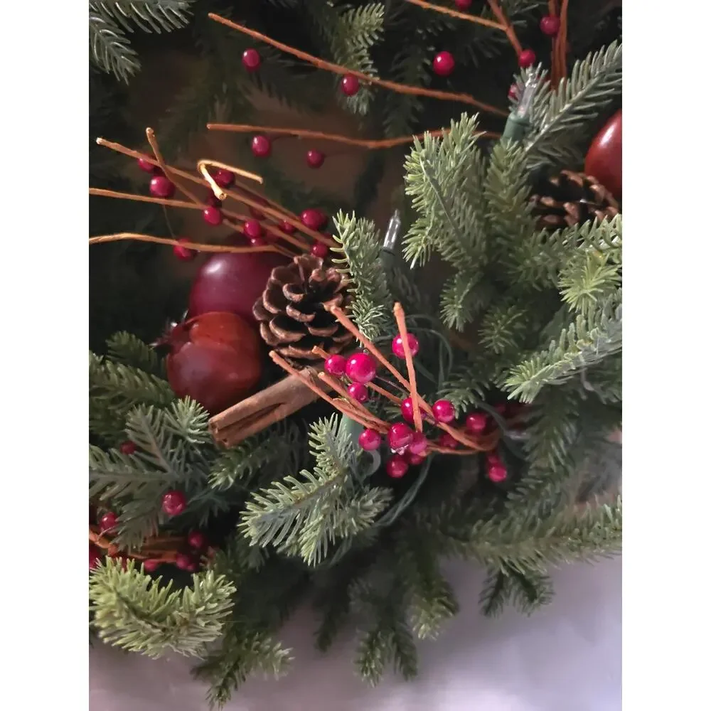 balsam hill heritage spice wreath 26